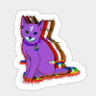 Glitched Digi Kitty Sticker